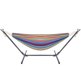 Free shipping  Hammock & Steel Frame Stand Swing Chair Home/Outdoor Backyard Garden Camp Sleep YJ