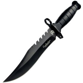 Fixed Blade Knife with Nylon Sheath in Non-Slip Handle and Black High Carbon Stainless Steel Blade for Outdoor Camping;  Hunting;  Survival;  Tactical