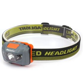 AloneFire HP30 3W Red White LED Lightweight Light; AAA Battery Headlamp; Portable Headlight For Outdoor Fishing Camping & Climbing (Items: White, Color: Gray)