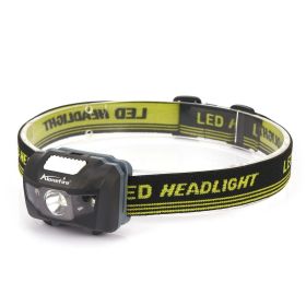 AloneFire HP30 3W Red White LED Lightweight Light; AAA Battery Headlamp; Portable Headlight For Outdoor Fishing Camping & Climbing (Items: White, Color: Black)