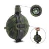 Collapsible Military Water Bottle Silicone Water Kettle Canteen with Compass Foldable Water Bottle for Traveling Hiking Camping