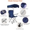 Foldable Beach Canopy Chair Sun Protection Camping Lawn Canopy Chair 330LBS Load Folding Seat