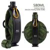 Collapsible Military Water Bottle Silicone Water Kettle Canteen with Compass Foldable Water Bottle for Traveling Hiking Camping
