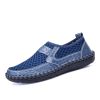 Spring Summer Autumn Mesh Slip-on Leather Shoe Men Casual Sport Loafers Breathable Trend Fashion Water Footwear Soft Comfortable