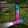 Mini Pocket LED Flashlight Clip On Rechargeable Torch Light Lamp Camping Hiking