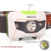AloneFire HP30 3W Red White LED Lightweight Light; AAA Battery Headlamp; Portable Headlight For Outdoor Fishing Camping & Climbing